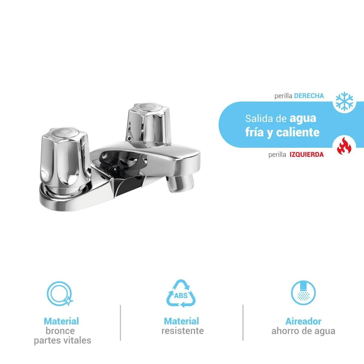 ITALGRIF - Mezcladora Para Lavadero al Mueble ABS Cromado Italgrif