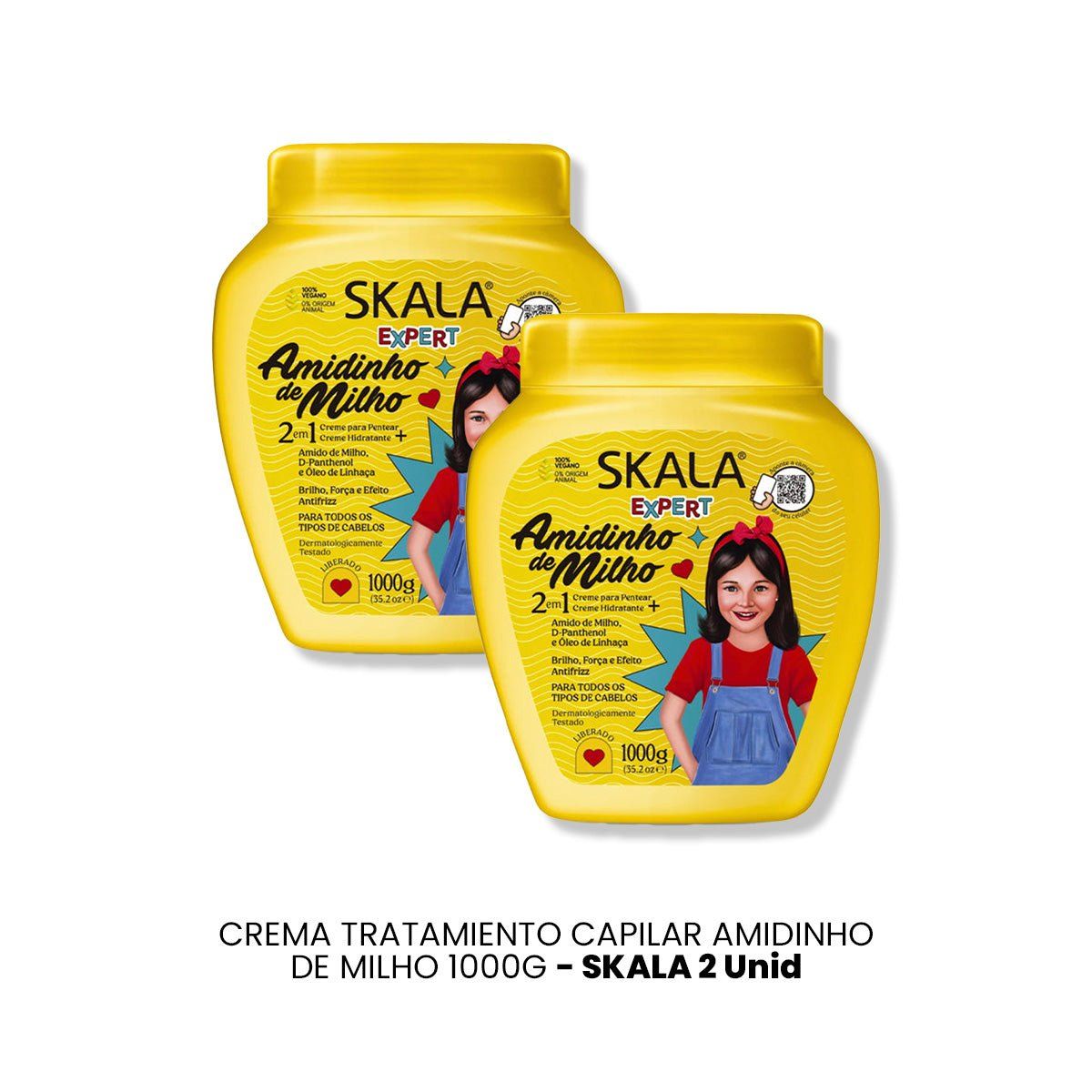 SKALA - CREMA TRATAMIENTO CAPILAR AMIDINHO DE MILHO KIDS 1000G - SKALA  2 UNID