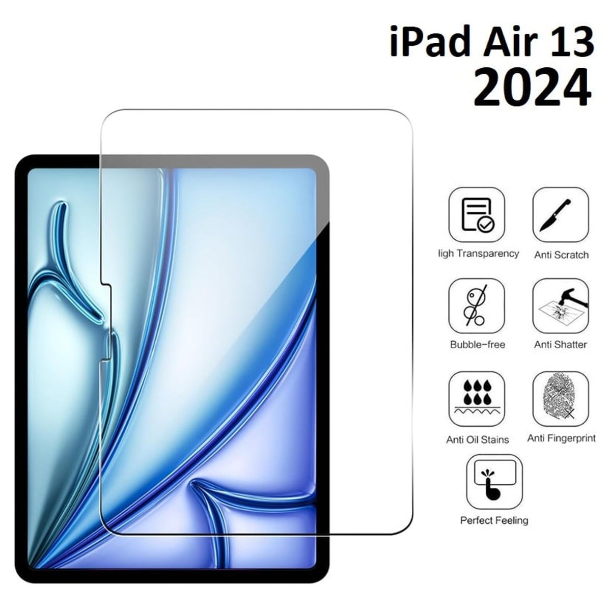 GENERICO - Mica de Vidrio Templado Lamina para iPad Air 13 M2 2024 A2898 A2899