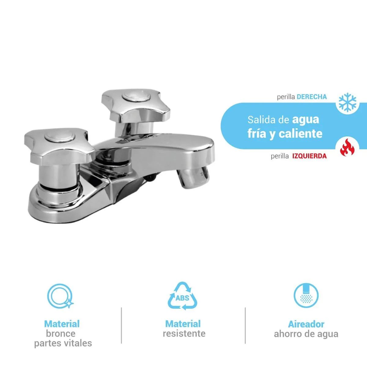 ITALGRIF - Mezcladora Para Lavadero al Mueble ABS Cromado Italgrif