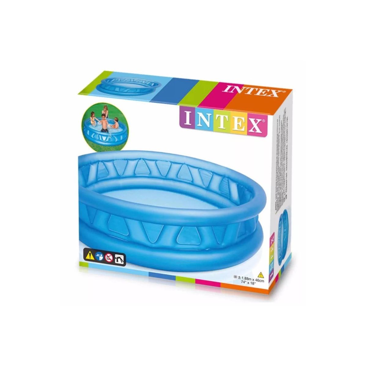 GENERICO - Piscina Inflable con barras laterales 188x46 cm