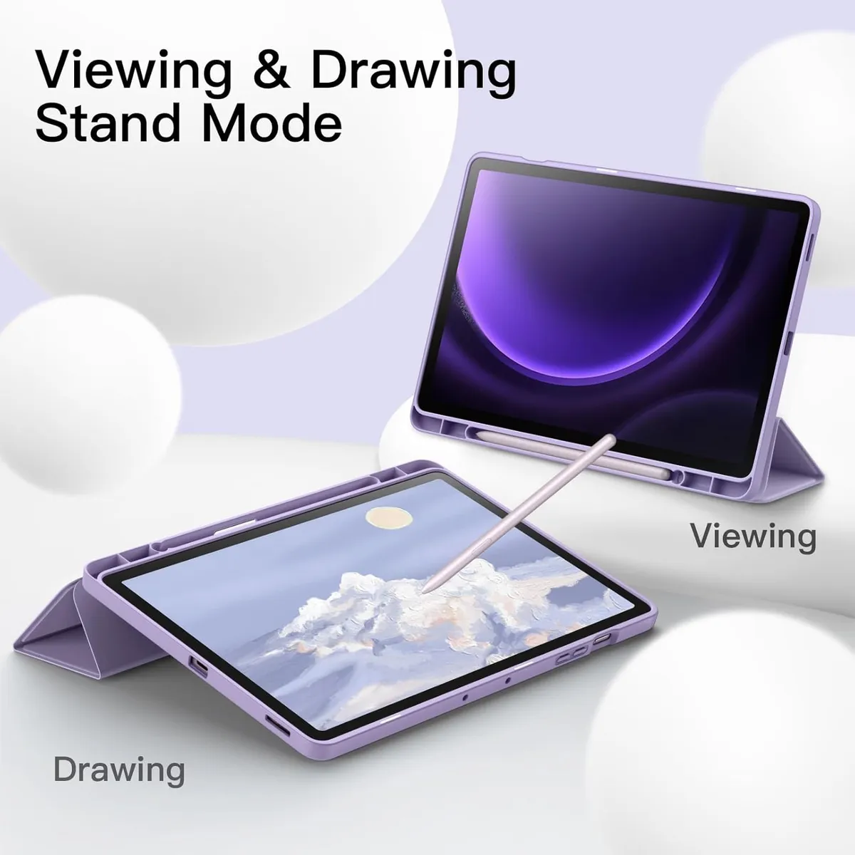 GENERICO - Case funda Samsung Galaxy Tab S9 FE+ Plus Tab S9+ Plus S7 FE 124