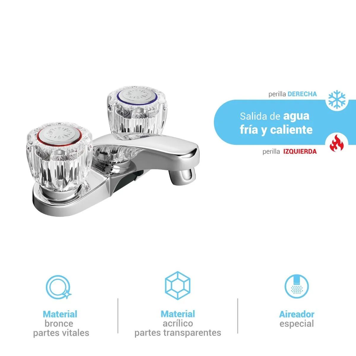 ITALGRIF - Mezcladora  4" Para Lavadero Cromado Italgrif