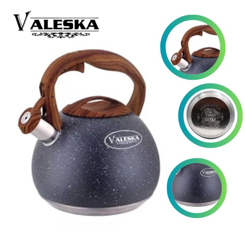 VALESKA - Tetera VALESKA Silbadora De Roca Volcánica 5 Litros VL-MK590 - PIEDRA