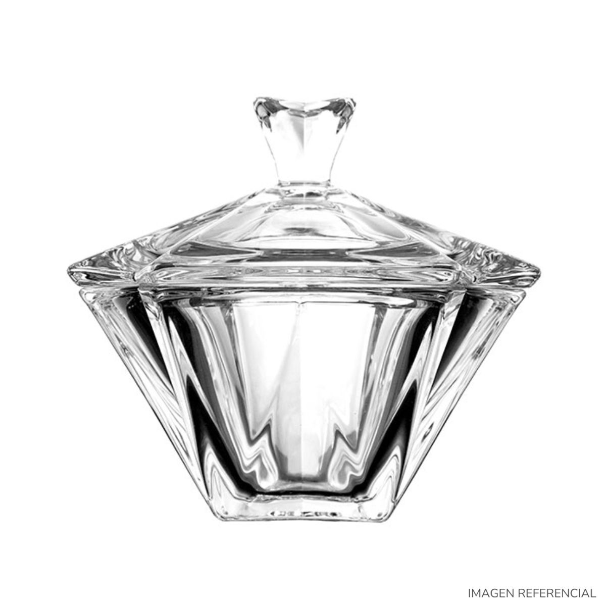 INSPIRA MARKET - Bombonera decorativa de vidrio elegante