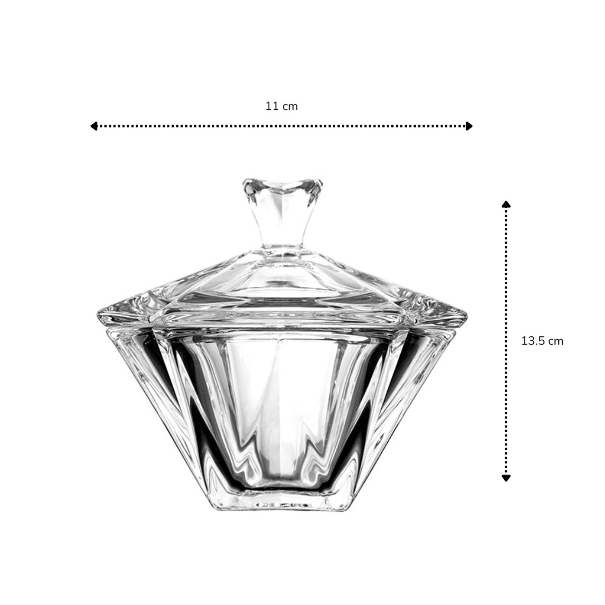 INSPIRA MARKET - Bombonera decorativa de vidrio elegante