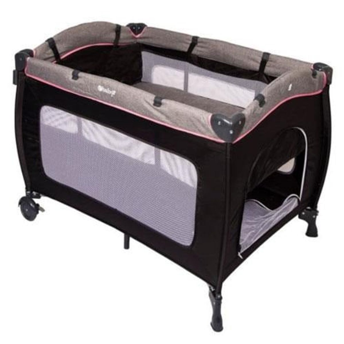 EBABY - Cuna Corral Mecedora SALLY 716 + Colchón de 4" + Tina