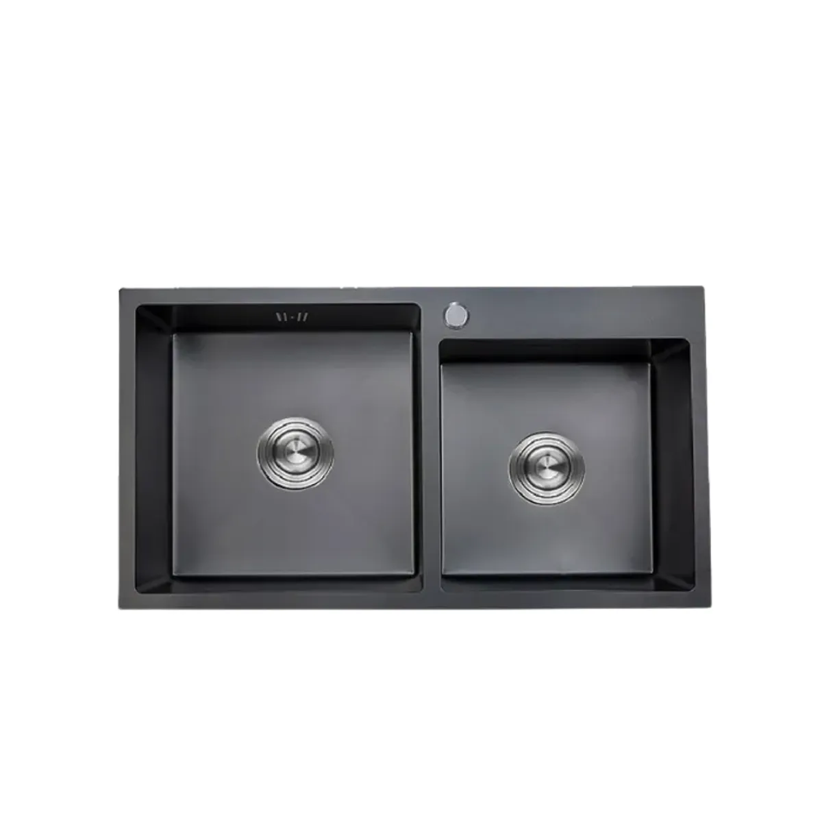 XM - LAVADERO DE COCINA  NANO-NEGRO 2POZAS UD01-8245