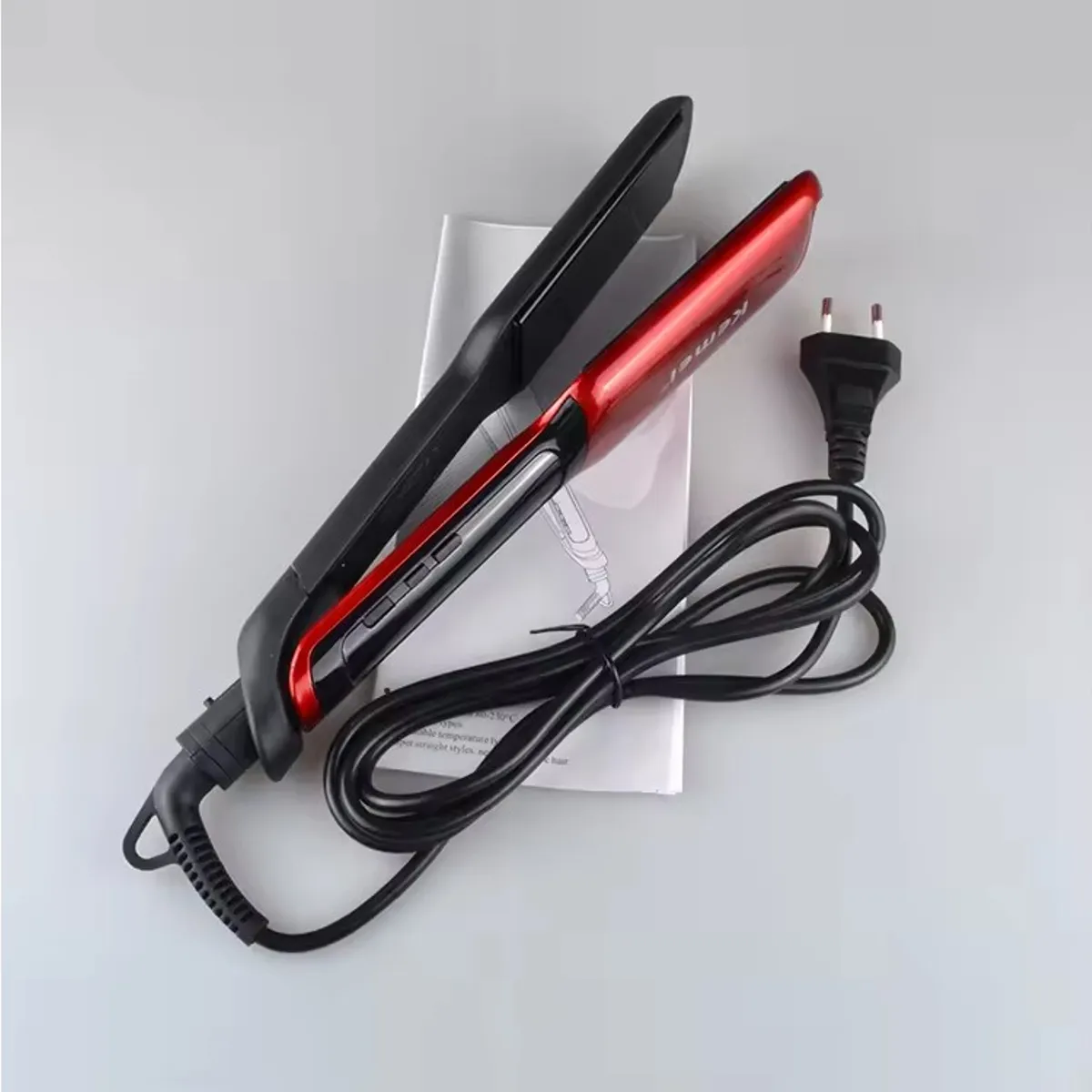 KEMEI - KEMEI Plancha de Cabello Profesional con pantalla LCD KM-9620