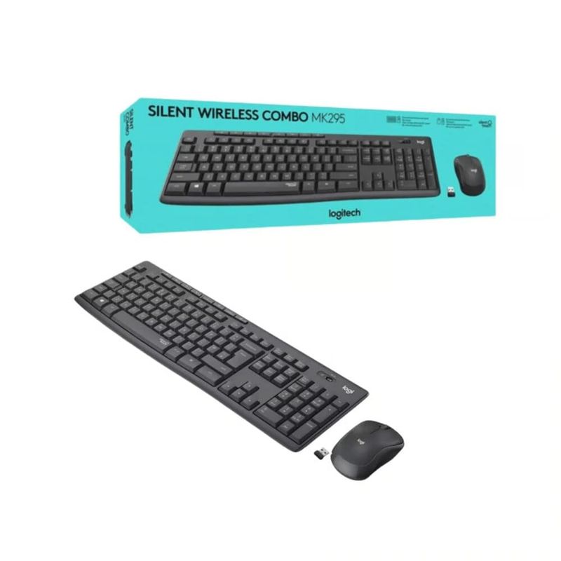 LOGITECH - KIT LOGITECH TECLADO + MOUSE MK295 SILENT WIRELESS 920-009792 BLACK