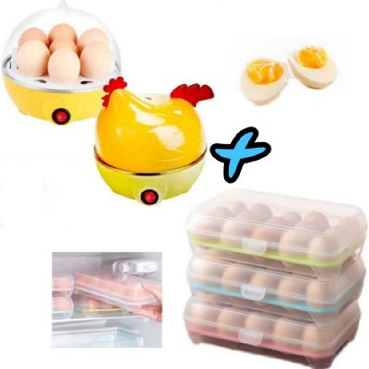 GENERICO - Hervidor de Huevos Eléctrico forma de Gallina Organizador de Huevos