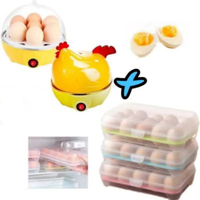 GENERICO - Hervidor de Huevos Eléctrico forma de Gallina Organizador de Huevos