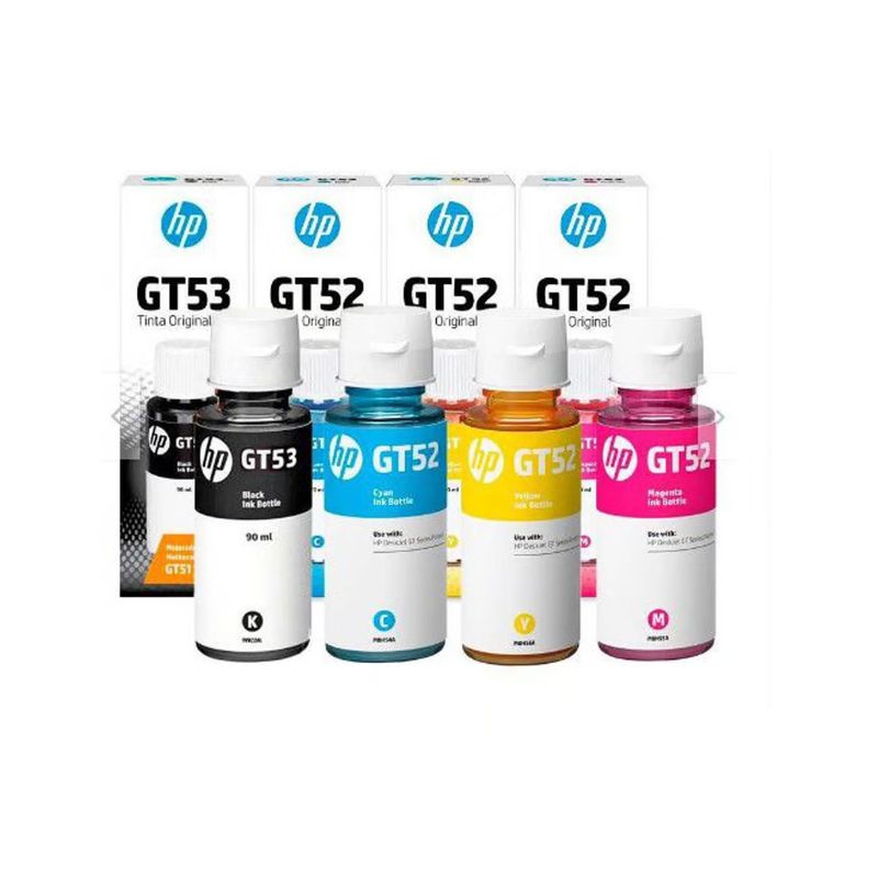 HP - KIT Tinta HP GT52 y GT53 Precio por 4 unidades Pack