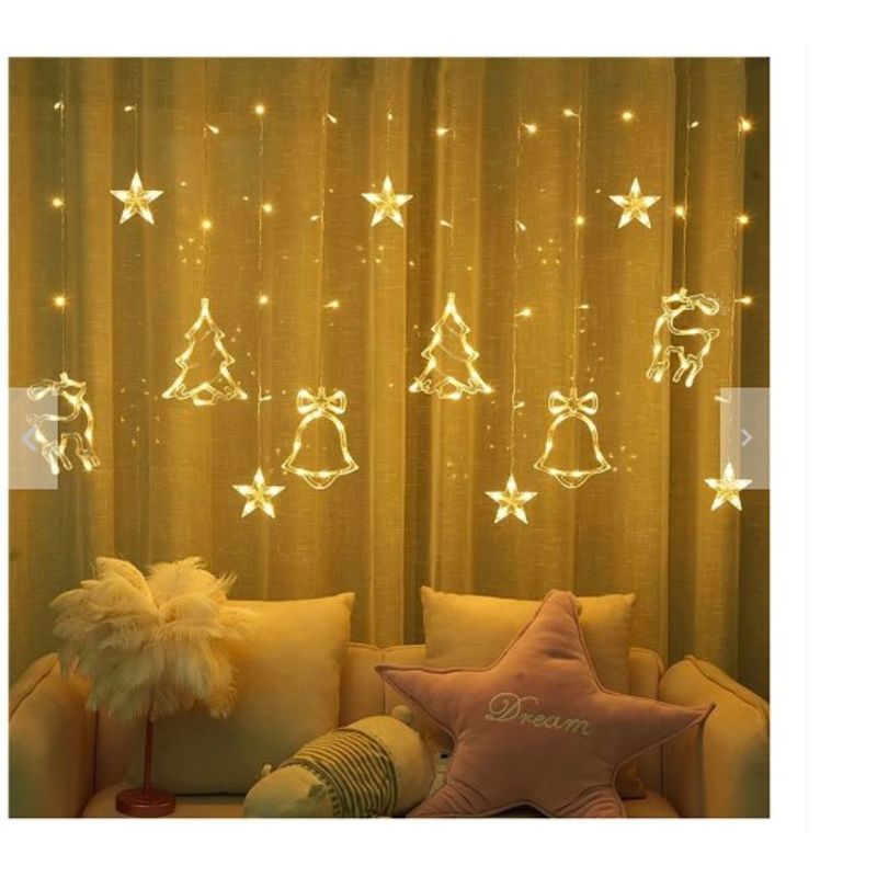 GENERICO - Luces de navidad decorativas con figuras de Renos