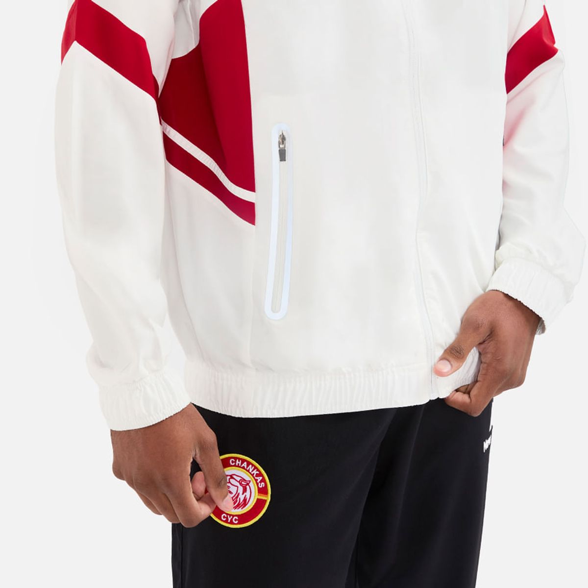 NEW ATHLETIC - Cortaviento New Athletic Logan Blanco Con Rojo Hombre