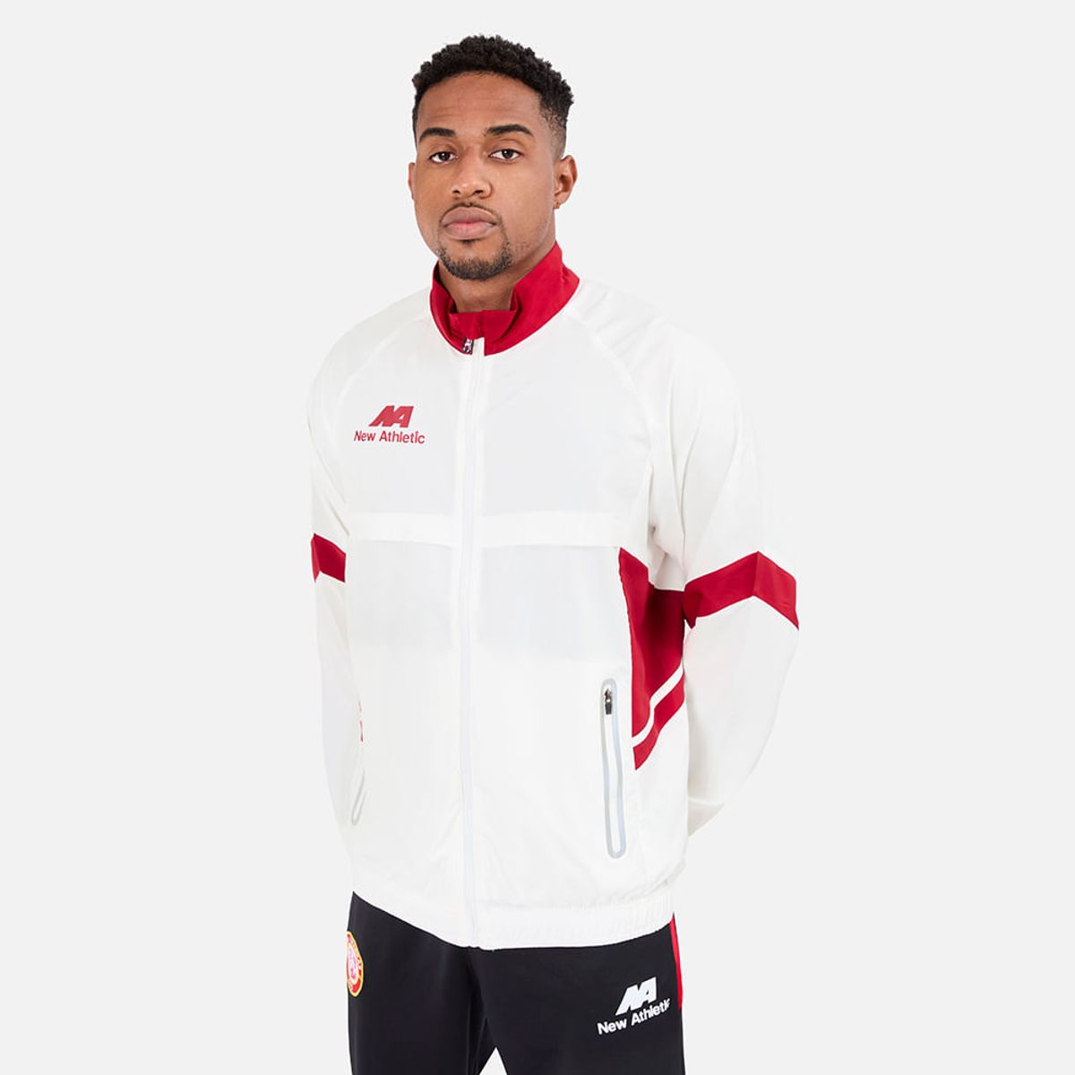 NEW ATHLETIC - Cortaviento New Athletic Logan Blanco Con Rojo Hombre