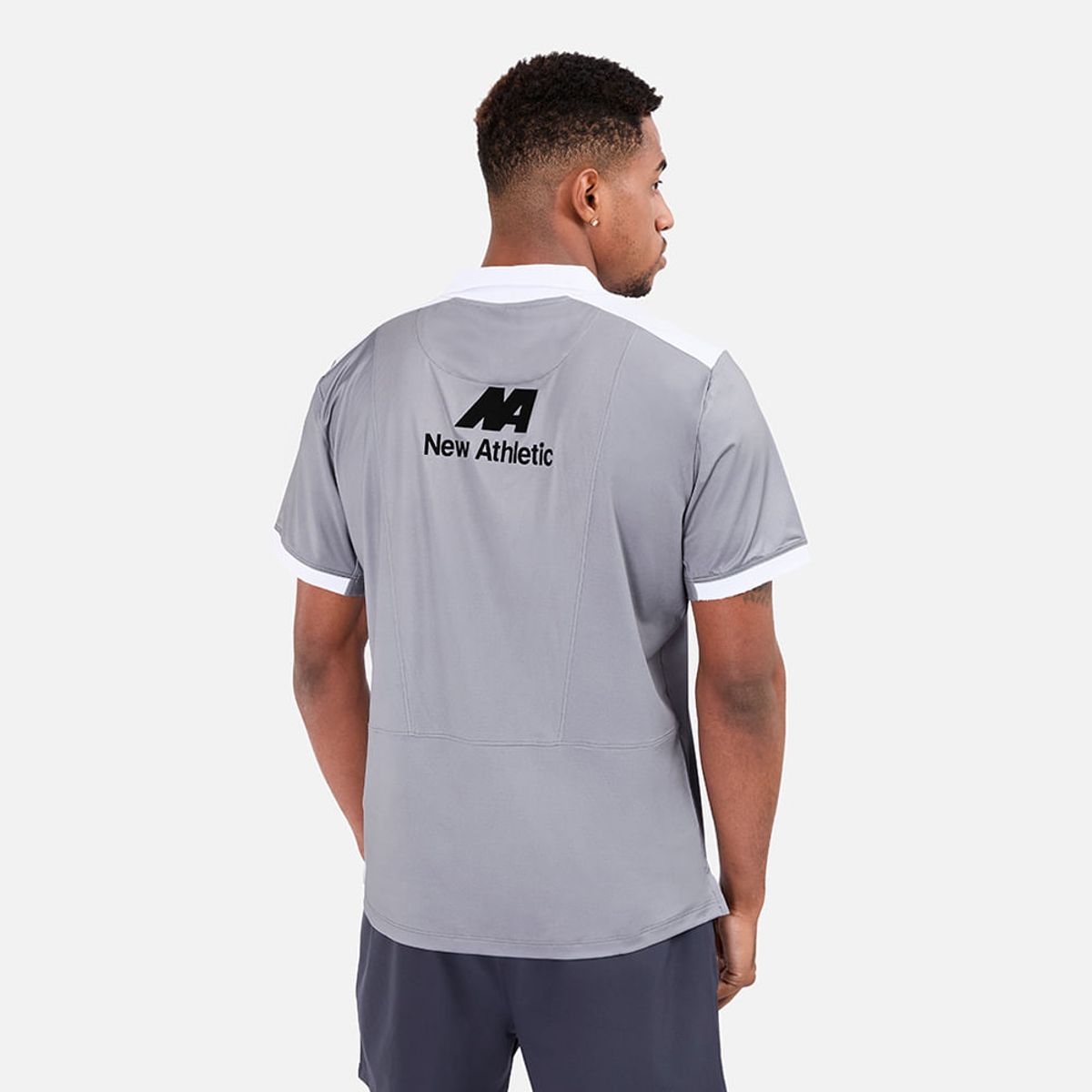 NEW ATHLETIC - Polo Gala Cienciano Gris Con Blanco Hombre