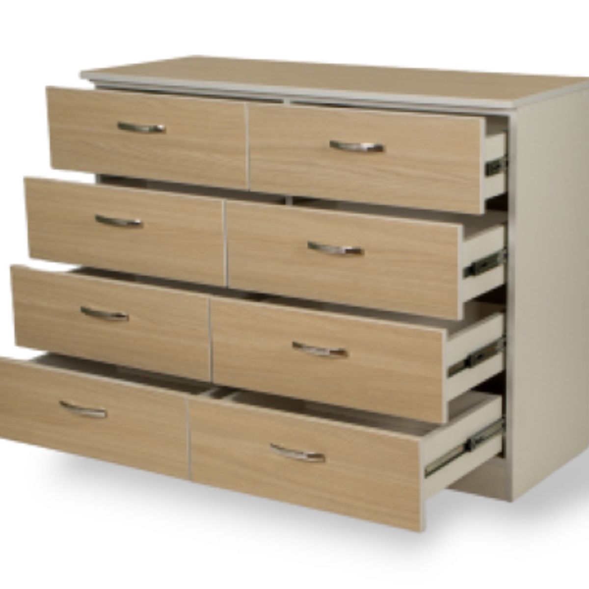 MUEBLES MACRUMO - Cómoda 8 Cajones Arena- Armado