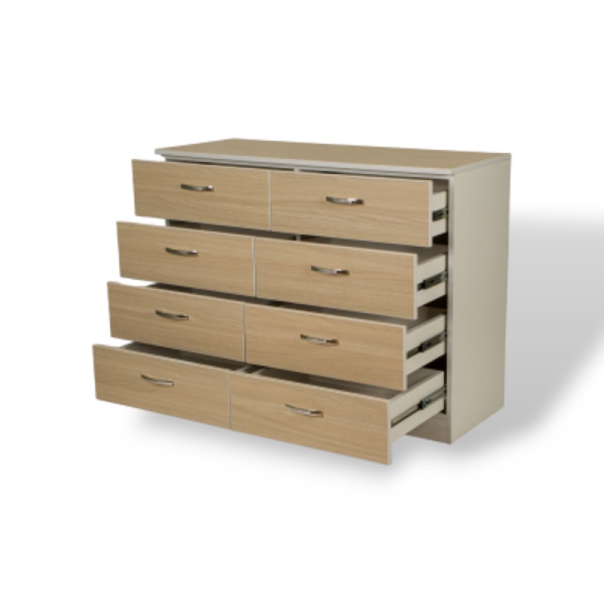 MUEBLES MACRUMO - Cómoda 8 Cajones Arena- Armado