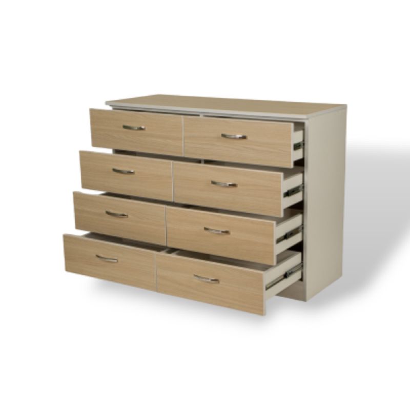 MUEBLES MACRUMO - Cómoda 8 Cajones Arena- Armado