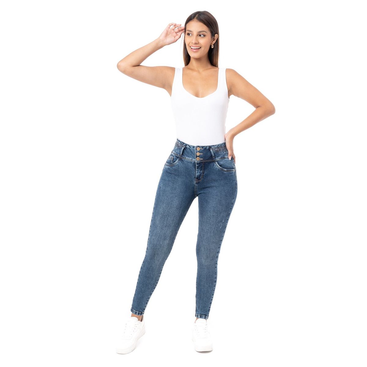 PIONIER - Pantalon Denim Stretch Mujer Tifanih Pionier