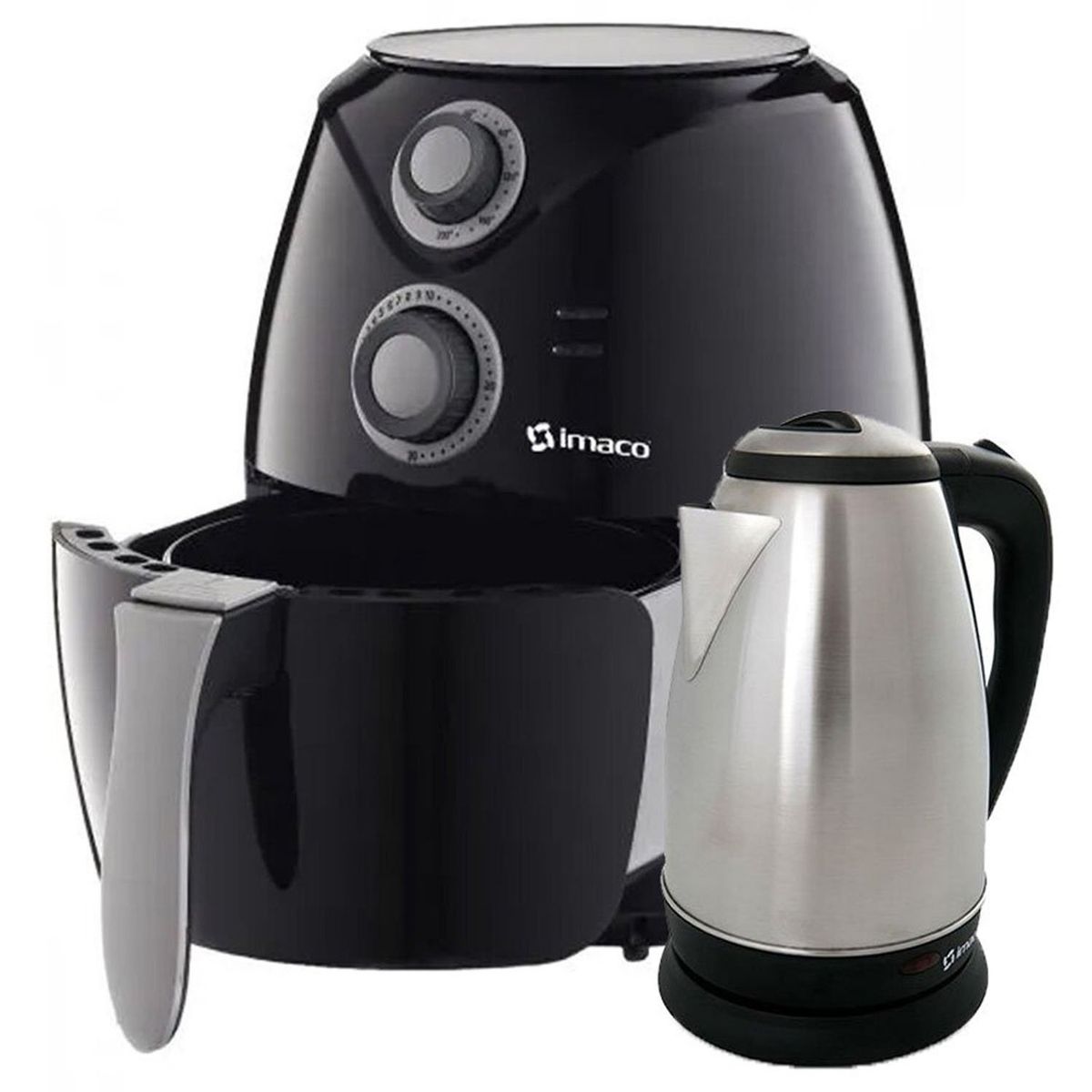 IMACO - Freidora de Aire 2.6 Litros + Hervidor 1.8 Lts