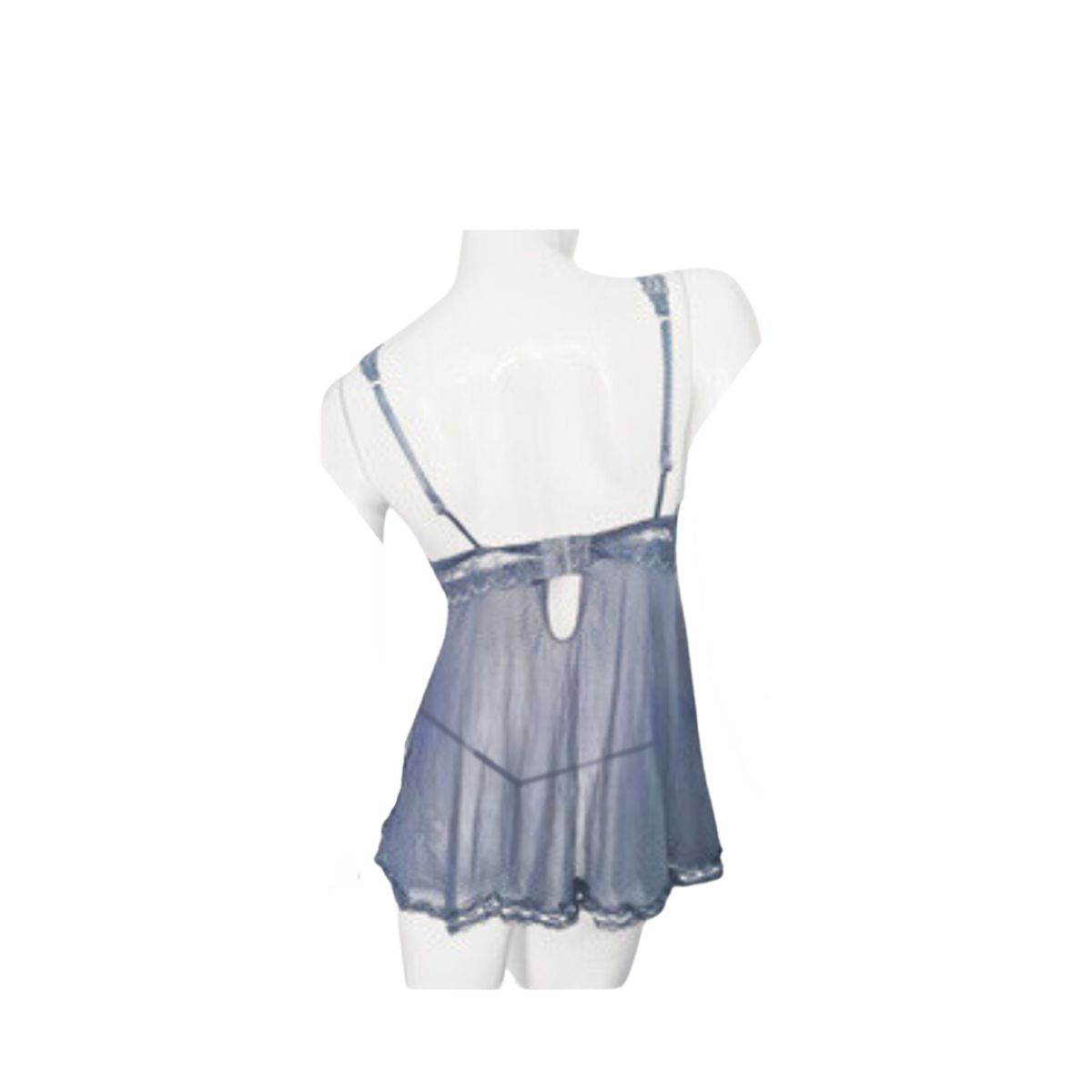 GENERICO - Babydoll Anaís con encaje más tanga regulable