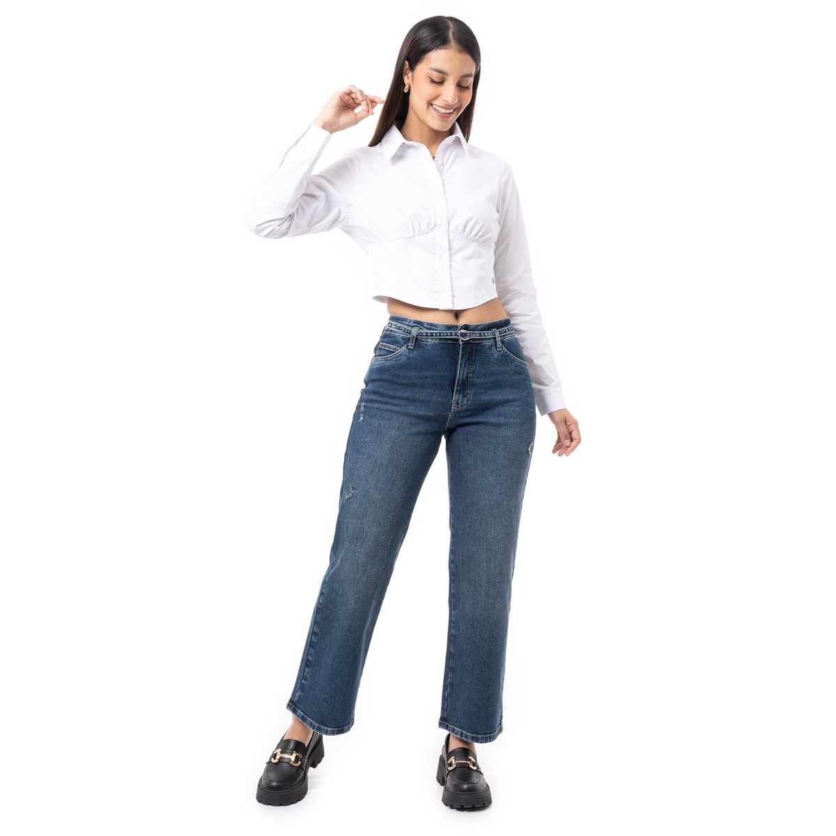 PIONIER - Pantalon Denim Stretch Mujer Saeh Pionier