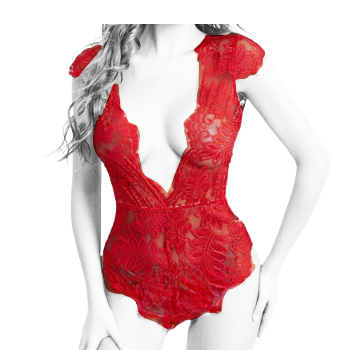 GENERICO - Body Teddy Encaje licra