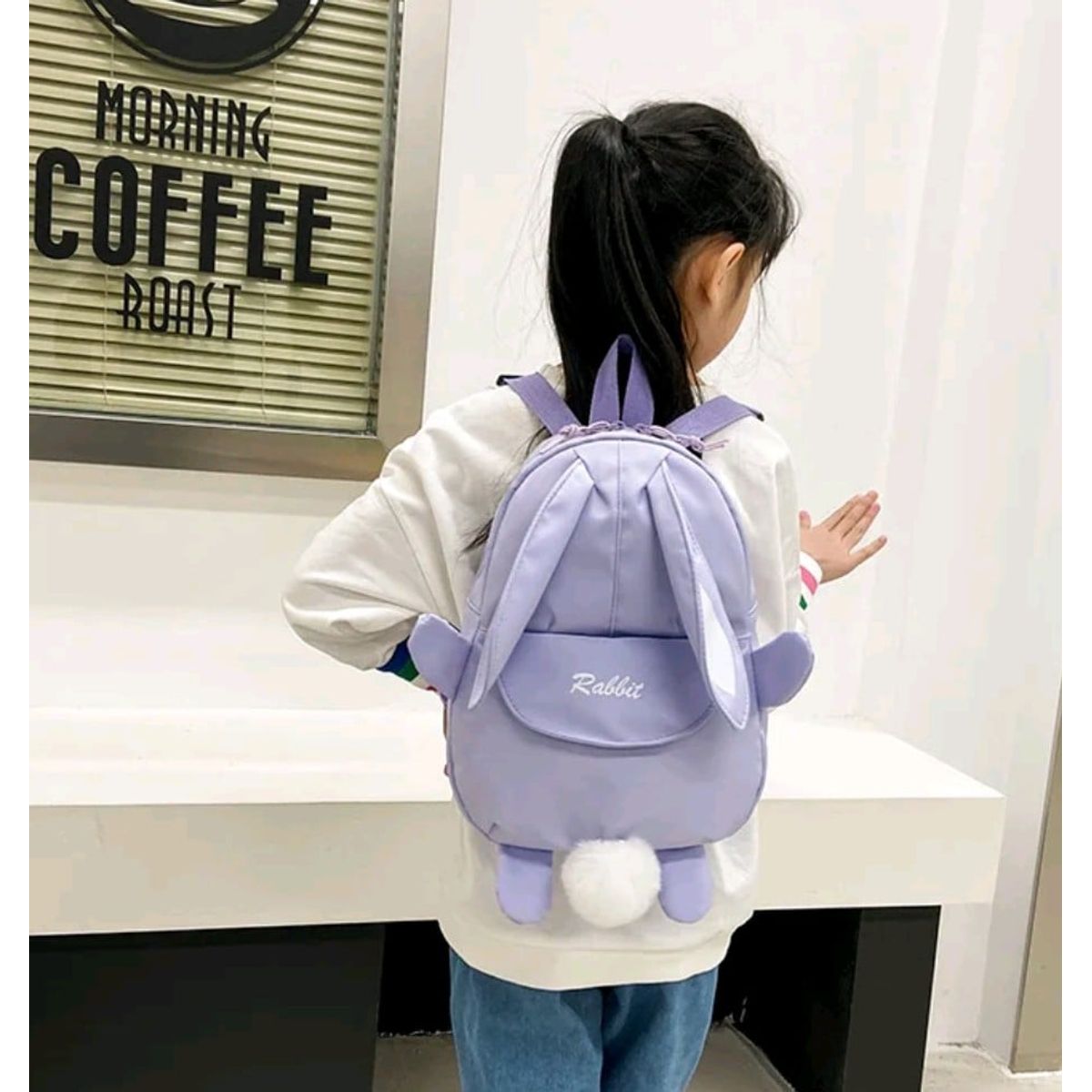 GENERICO - Mochila Kawaii Conejo Lila