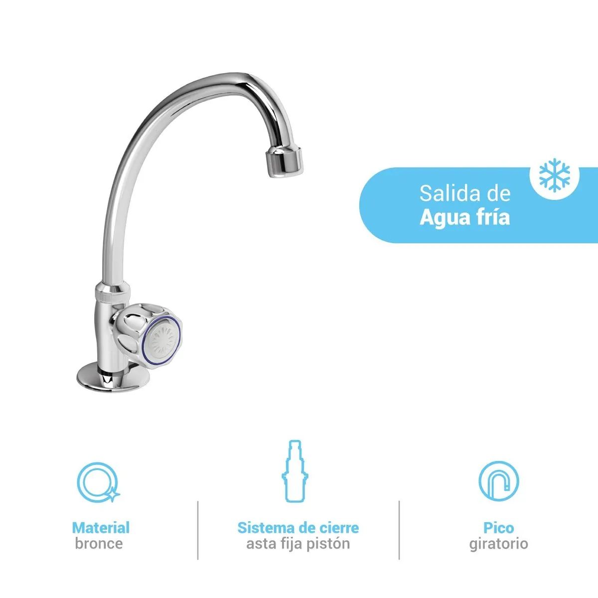 ITALGRIF - Grifería tipo Ganso para Cocina en Bronce Cromado Italgrif