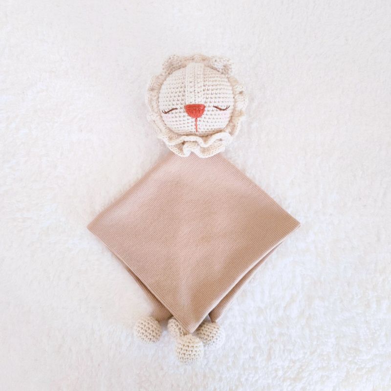 BE CRAFTY - Manta de Apego Juguete León Algodón Antialérgico Bebé +6M