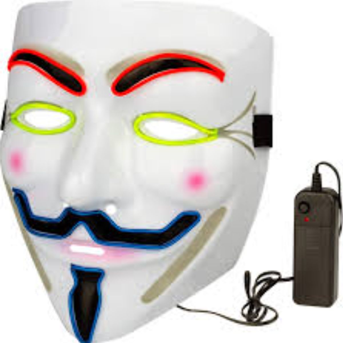 GENERICO - MASCARA ANONYMOUS  LED - HALLOWEEN