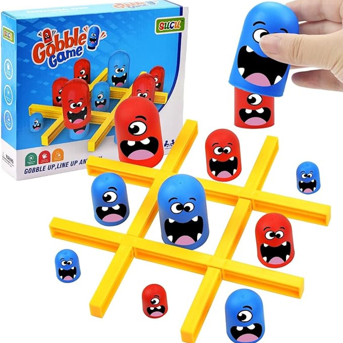 LABERINTO - TIC TAC TOE GOBLLE GAME Rojo y Azúl