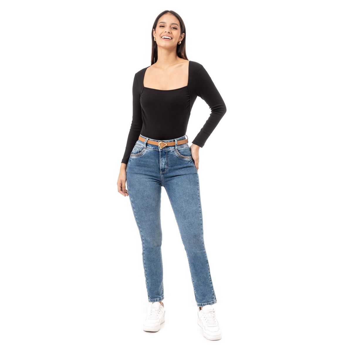 PIONIER - Pantalon Denim Stretch Mujer Jeilo Pionier