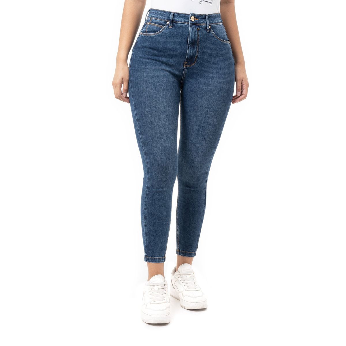 PIONIER - Pantalon Clasico Denim Stretch Brunha Mujer
