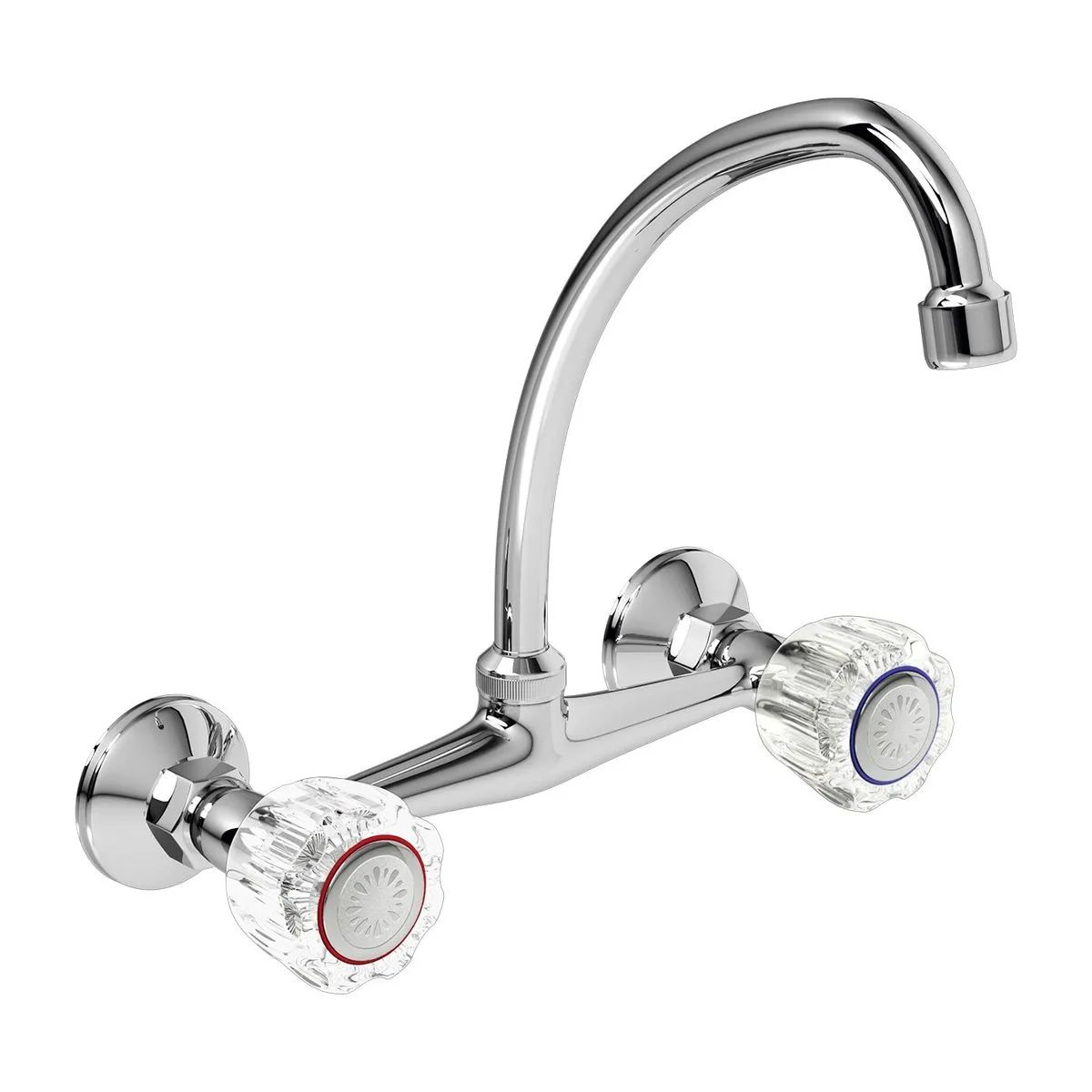 ITALGRIF - Mezcladora tipo Ganso para Cocina en Bronce Cromado