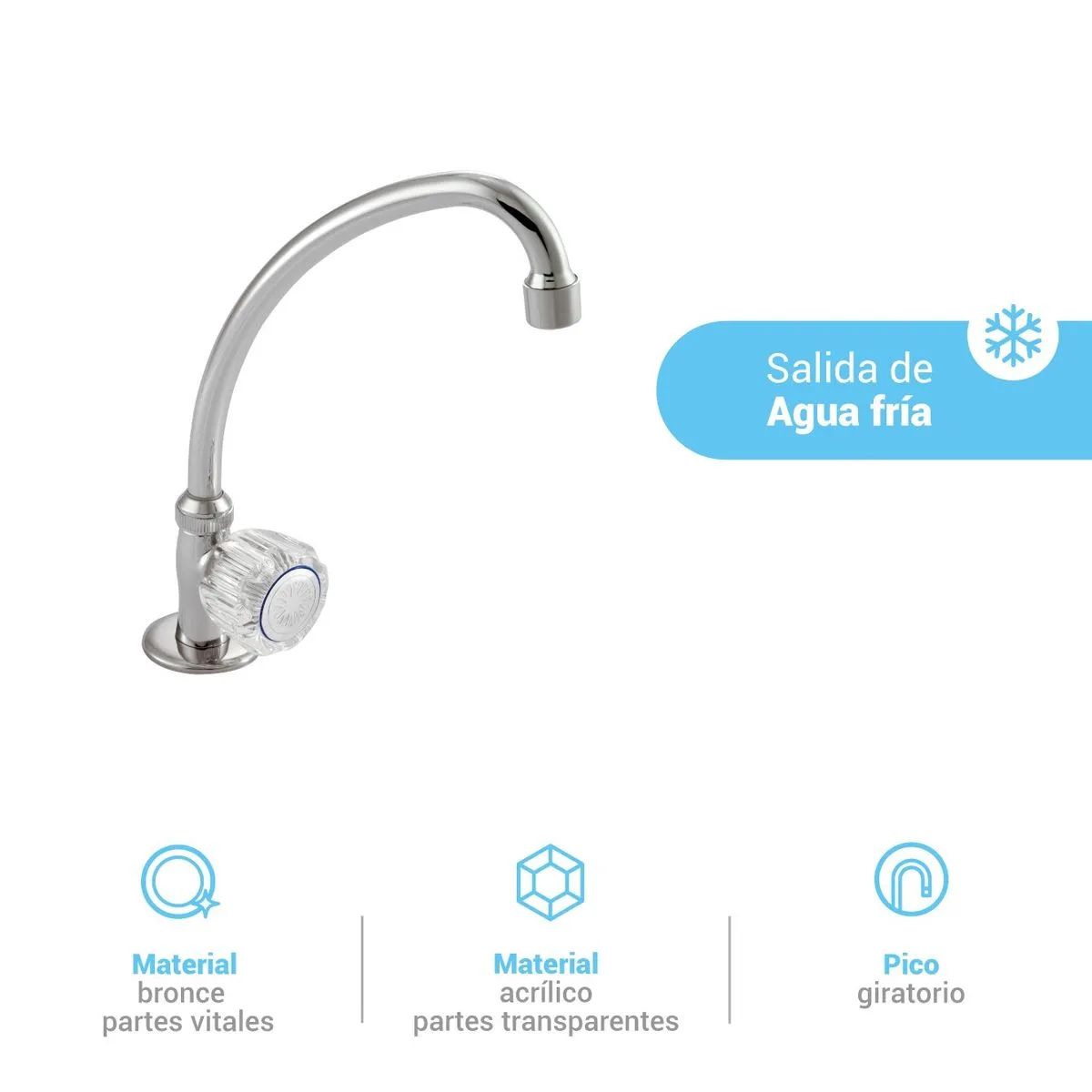 ITALGRIF - Grifería tipo Ganso para Cocina en Bronce Cromado Italgrif