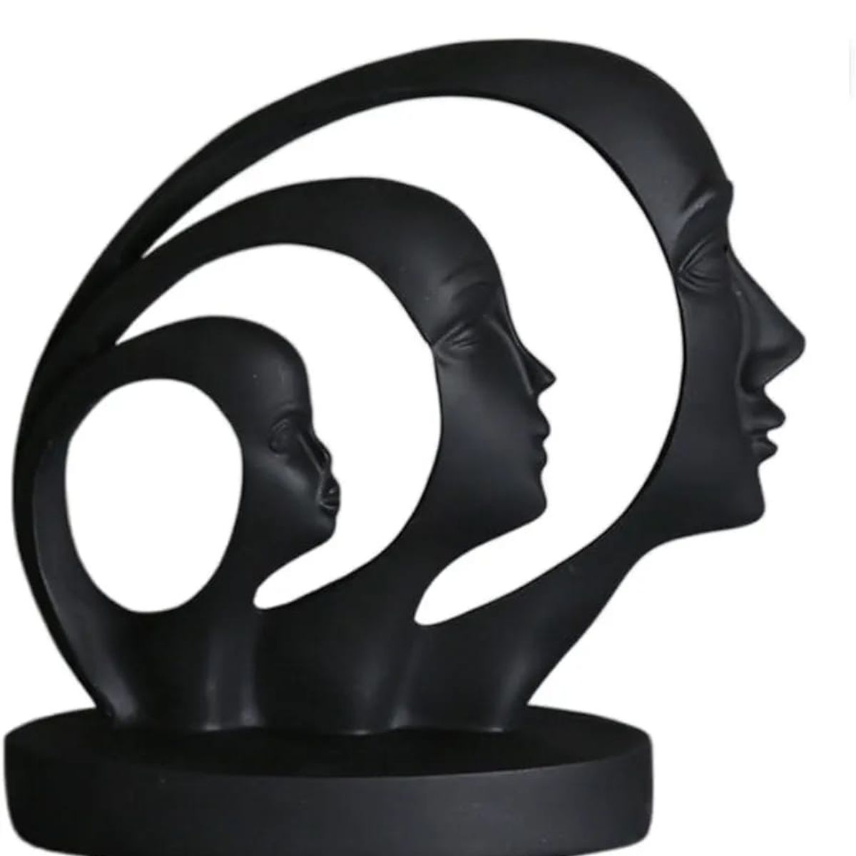 GENERICO - Adorno figura decorativa cara abstracta color negro