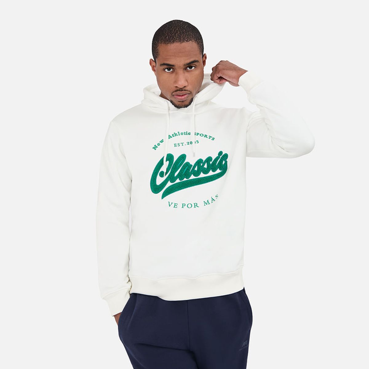 NEW ATHLETIC - Polera New Athletic Classic Blanco Con Verde Hombre