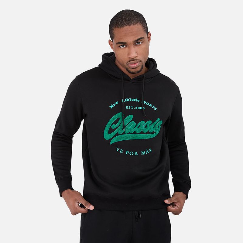 NEW ATHLETIC - Polera New Athletic Classic Negro Con Verde Hombre