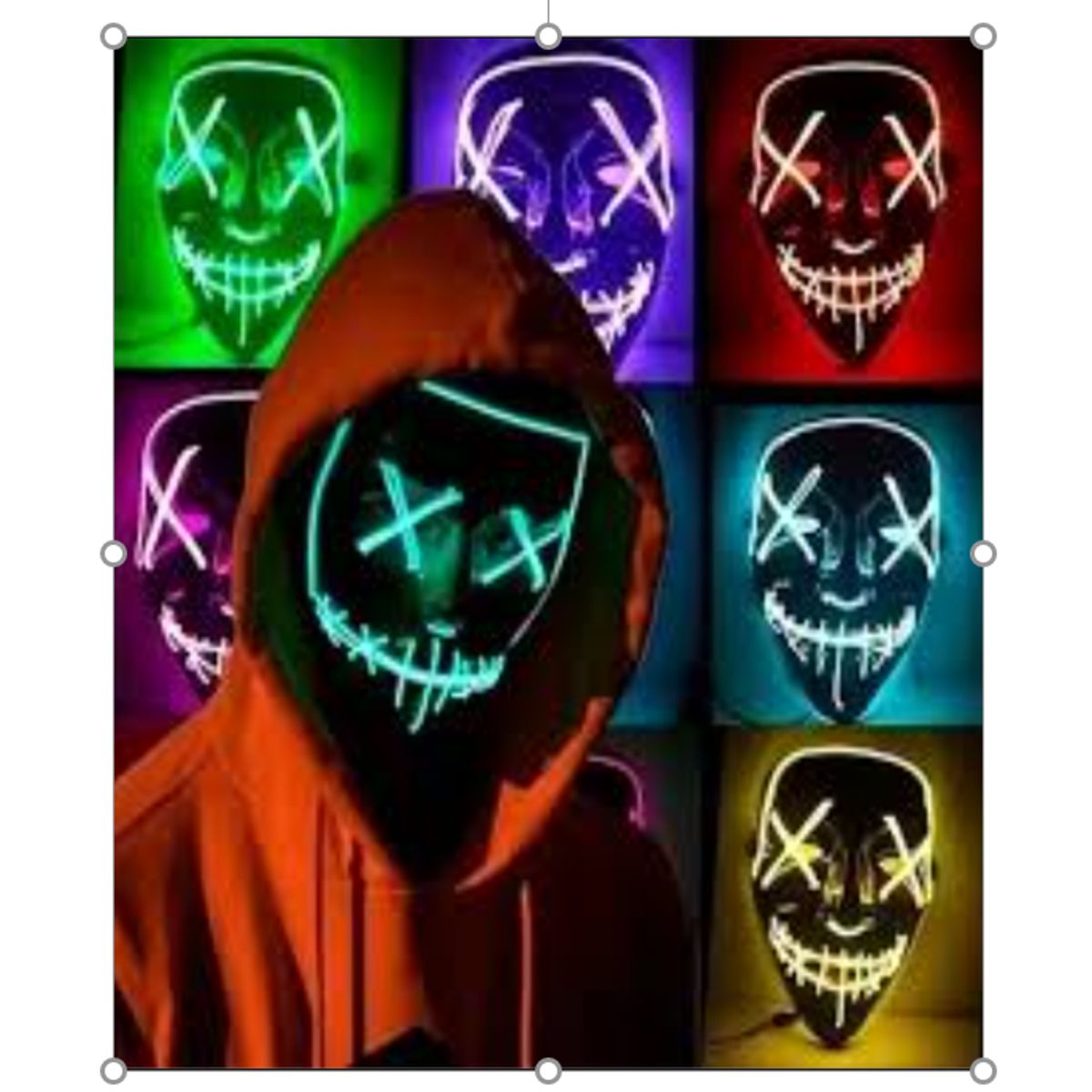 GENERICO - Máscara de purga de Halloween máscara de luz LED
