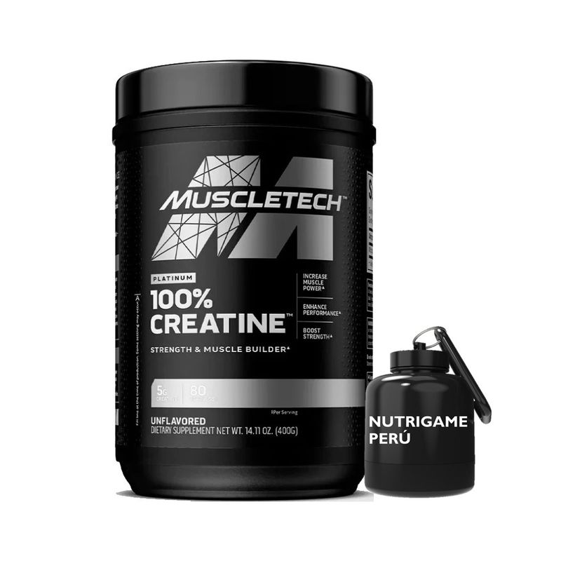 MUSCLETECH - Creatina Muscletech 400Gr Creatine Platinum +Regalo - Tienda Física