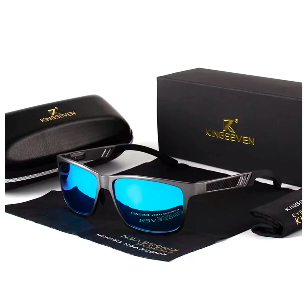 KINGSEVEN - Lentes de Sol Polarizado Deportivo kingseven uv400 + estuche
