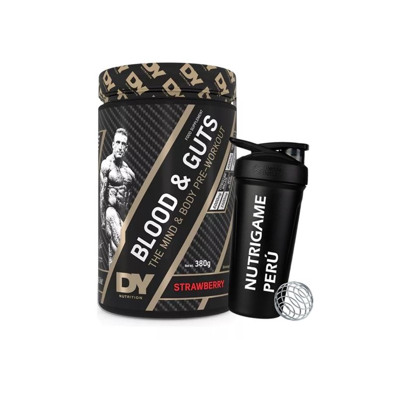 DORIAN YATES - Blood And Guts 40Serv Pre entreno Dorian Yates Sab Strawberry +Shaker