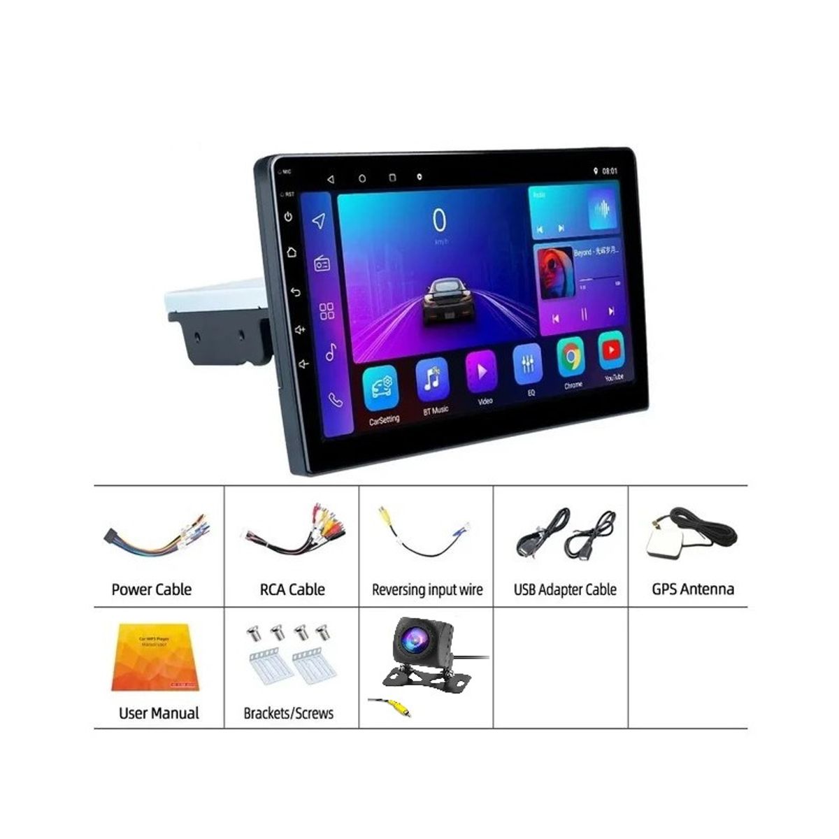 GENERICO - Autoradio Android 1din 10 Pulgadas Carplay & Android Auto Bt