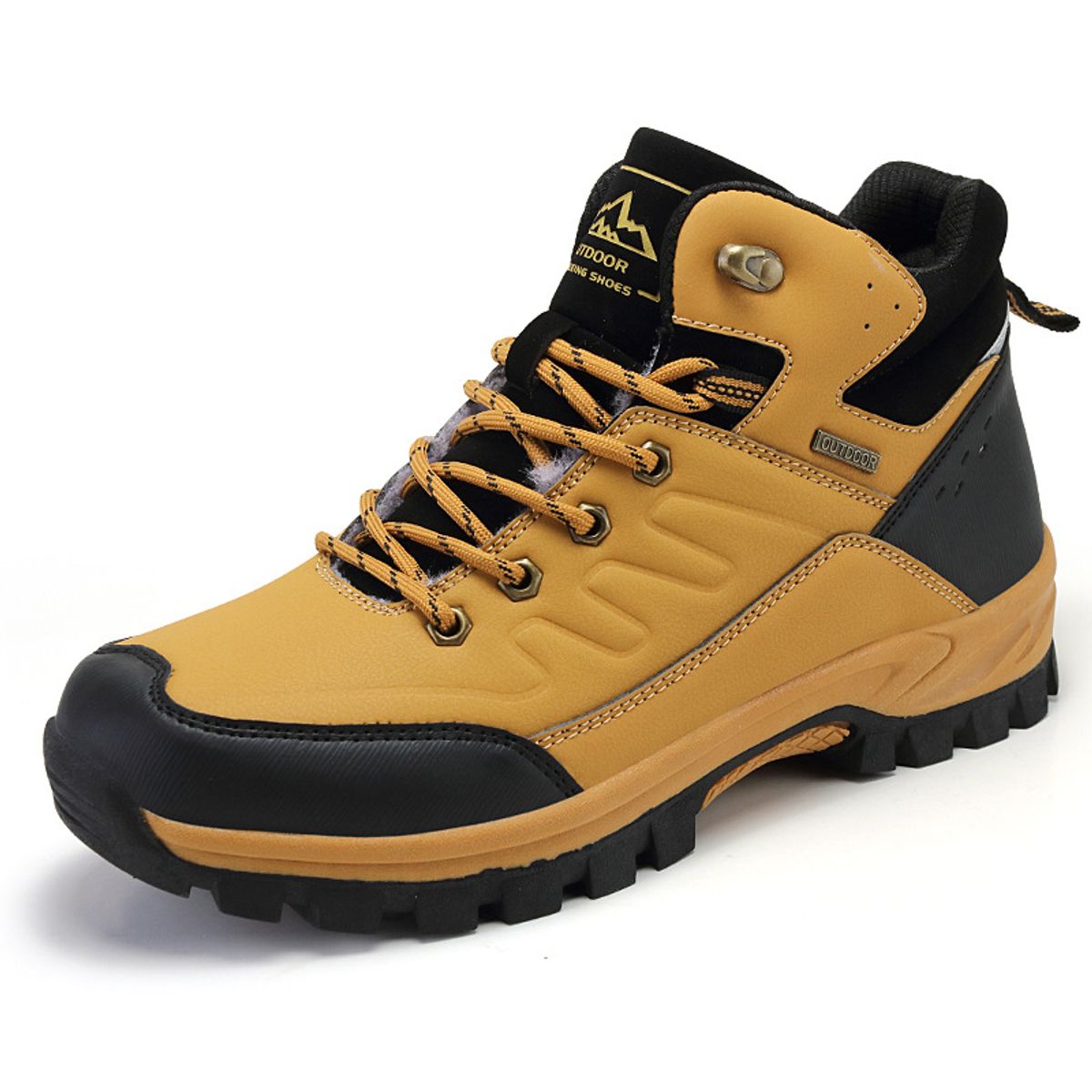 BLWOENS - Zapatos de trekking de invierno para hombres Zapatillas - Amarillo