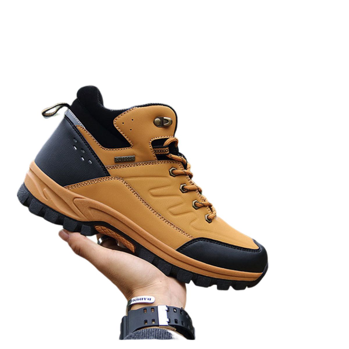 BLWOENS - Zapatos de trekking de invierno para hombres Zapatillas - Amarillo