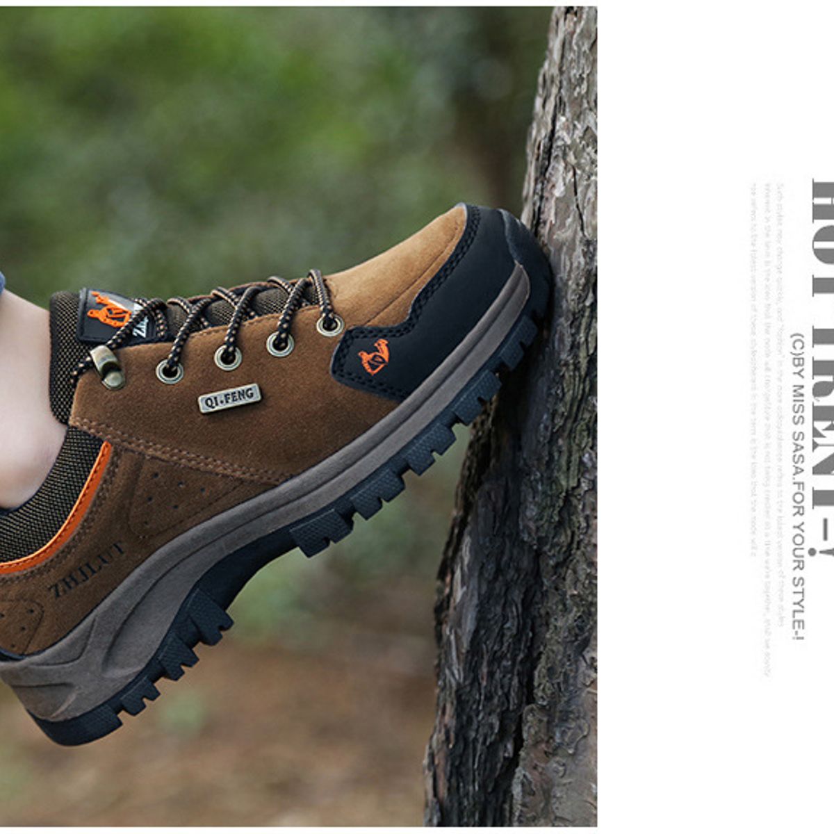 BLWOENS - Zapatos de trekking de invierno para hombres Zapatillas - Marrón