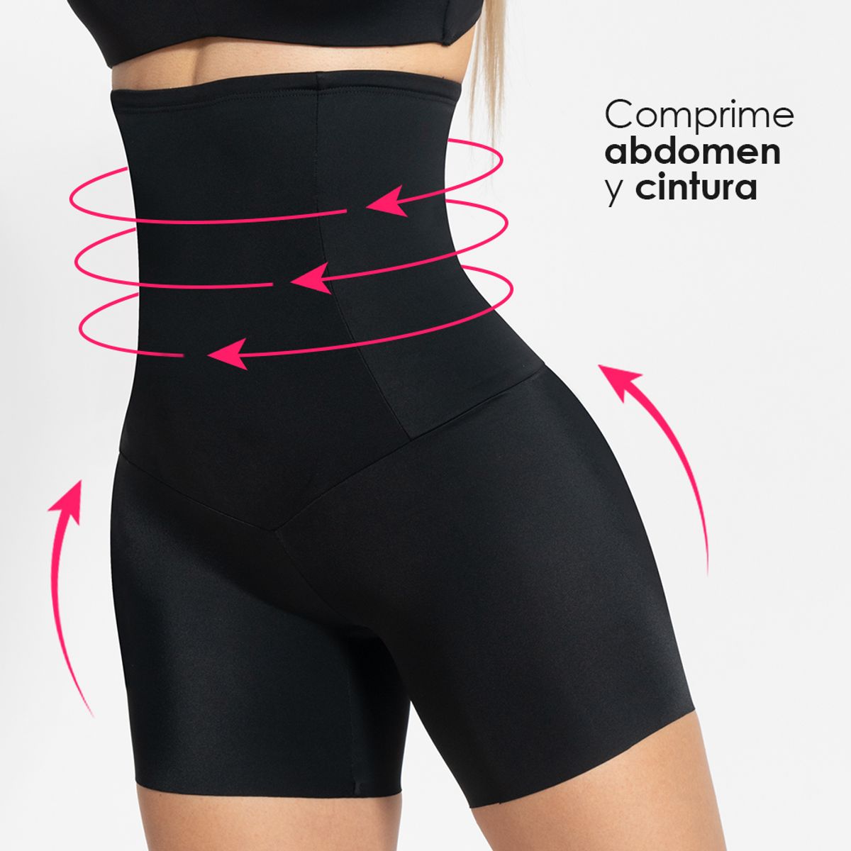 GENERICO - Short faja mujer moldeadora reductor cintura abdomen y realce glúteos